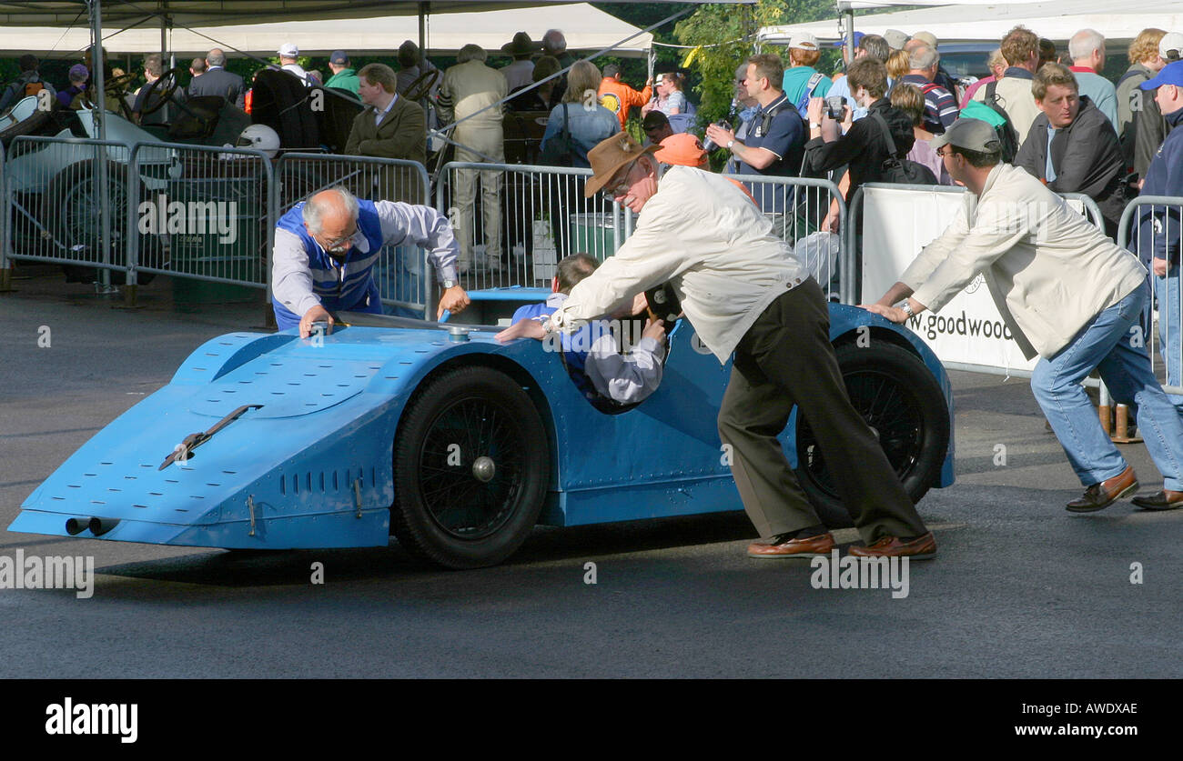 1923 Bugatti Type 32 in paddock at Goodwood Festival of Speed, Sussex, UK Stock Photo