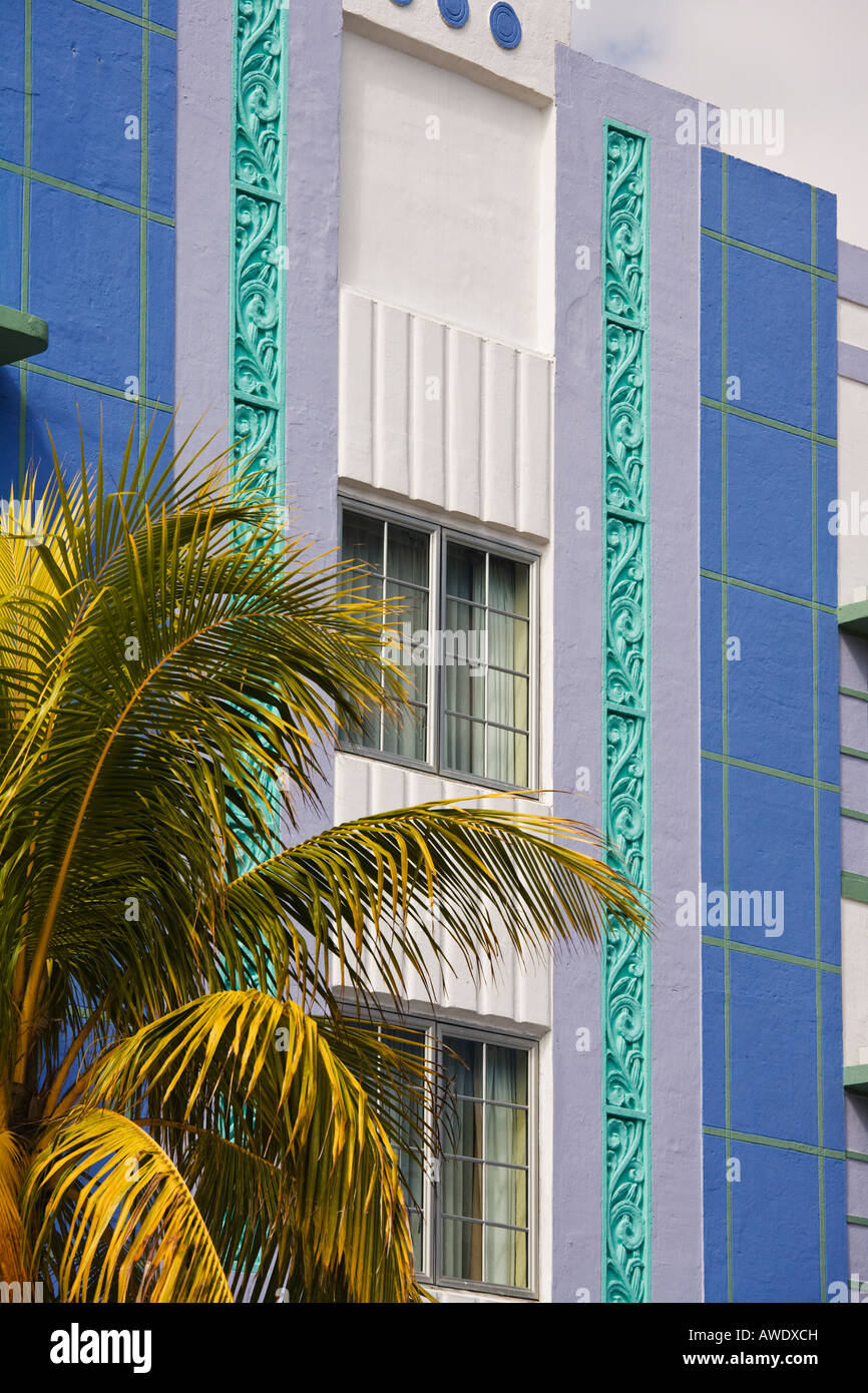 The famous art deco district of Ocean Drive in South Beach Miami Florida United States Stock Photo