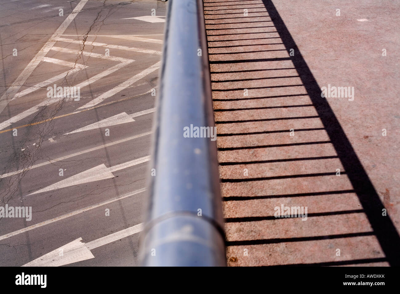 Traffic directions painted on the road. Beijing, People's Republic of China Stock Photo