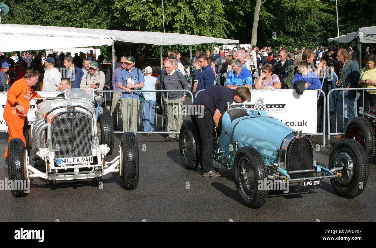 Paddock scene at Goodwood Festival of Speed, Sussex, UK Stock Photo