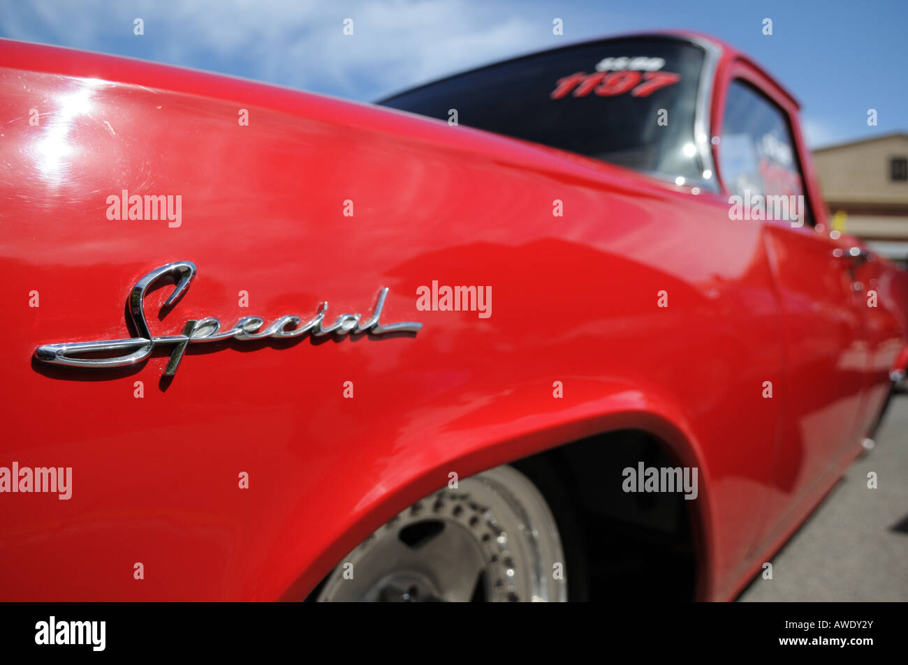 EH Holden ute drag car at Motorsport at the Port display. Stock Photo
