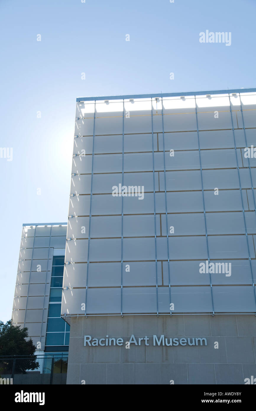 WISCONSIN Racine RAM art museum exterior modern architecture square glass blocks Stock Photo Alamy