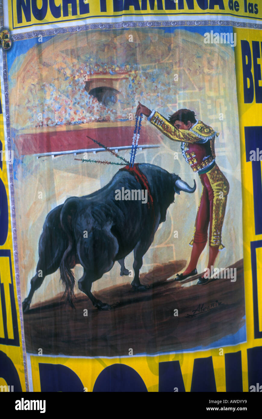Bullfighting poster, Spain Stock Photo - Alamy