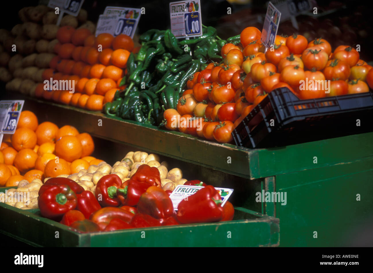 Streetside fruit stand Stock Photo Alamy