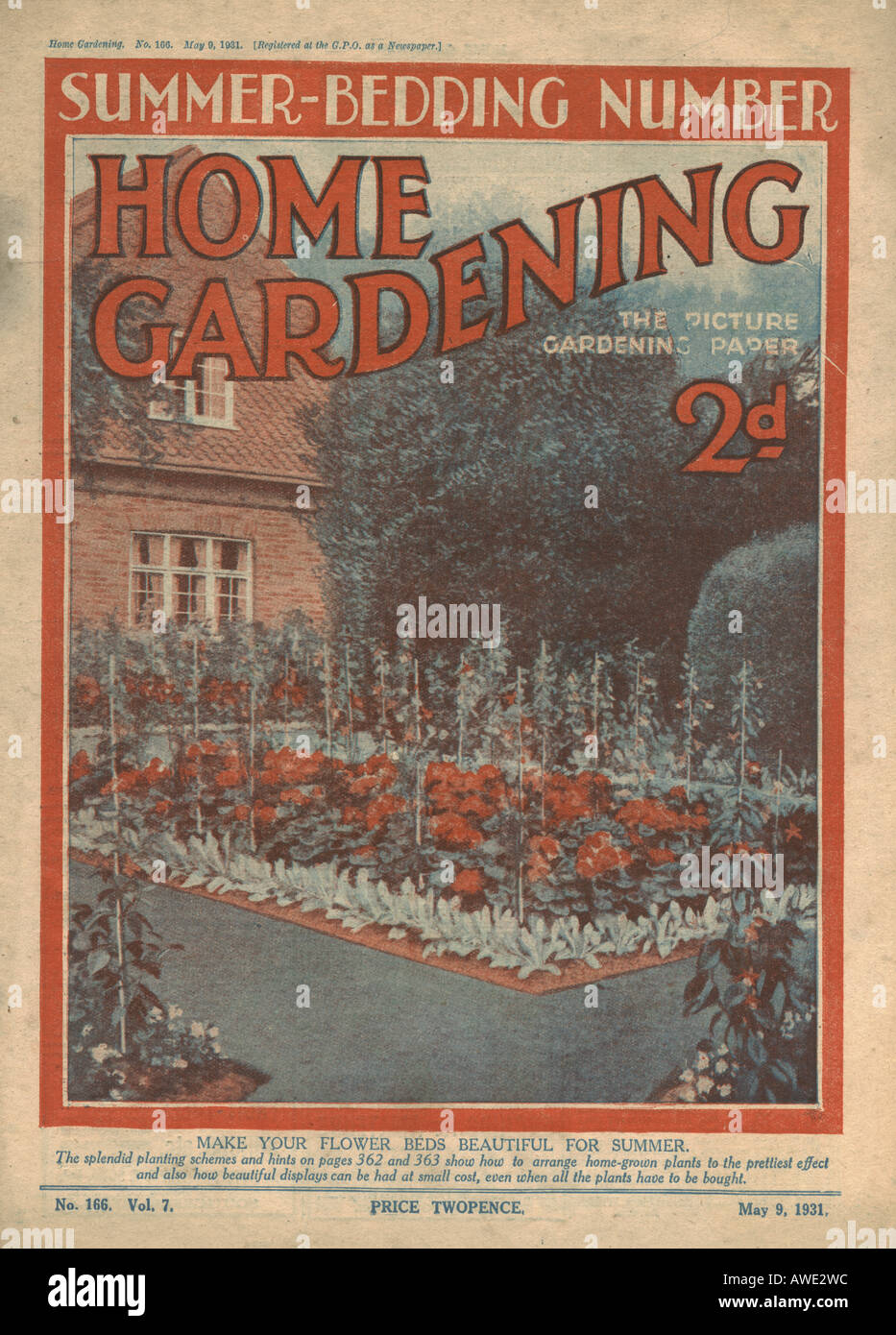 Cover of Home Gardening magazine 1931 Stock Photo