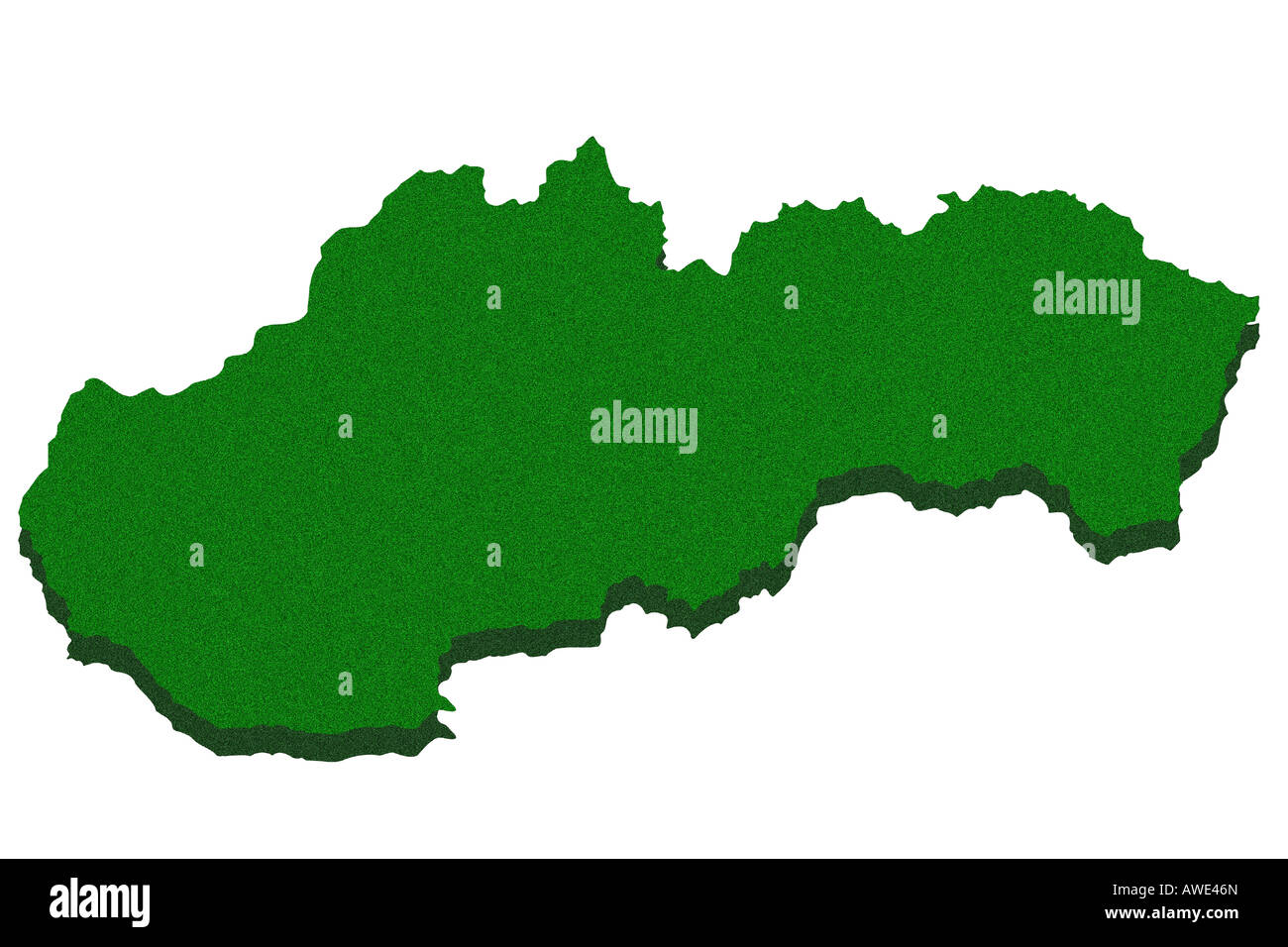 Outline map of Slovakia Stock Photo