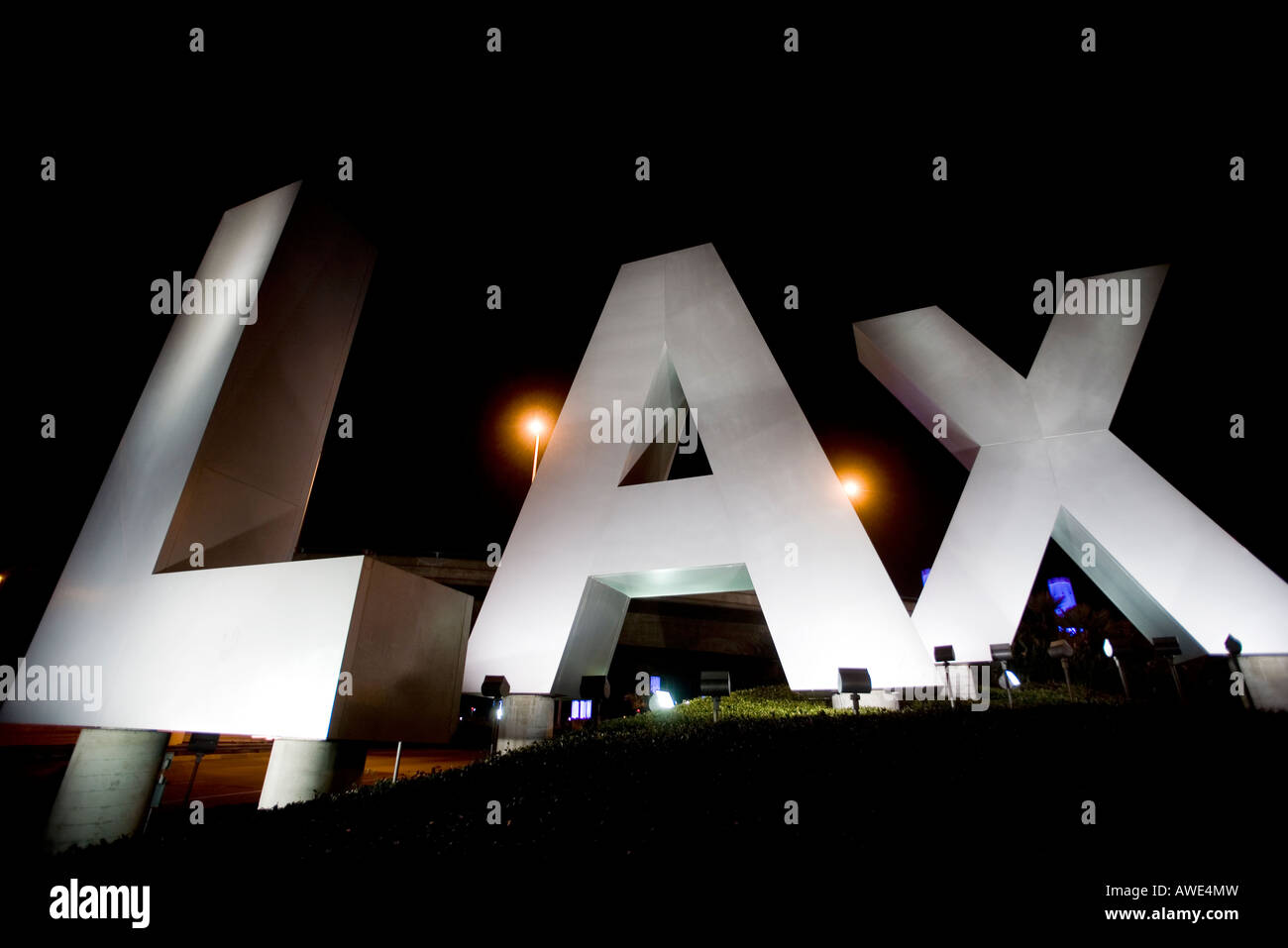 Los Angeles International Airport Sign Stock Photo