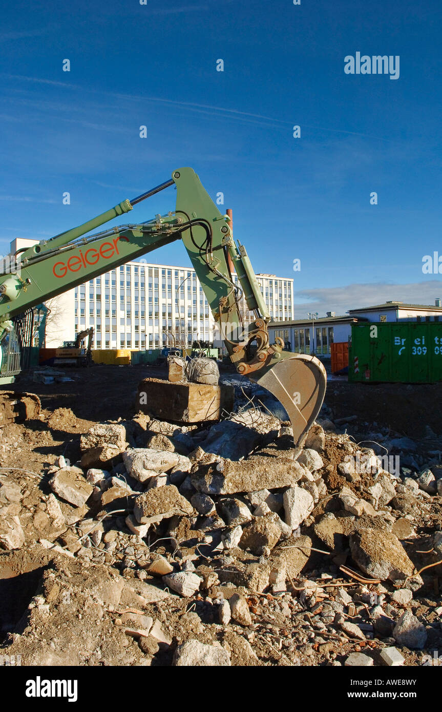 Demolishing operations AGFA area, development AGFA-Park, Munich, Upper Bavaria, Bavaria, Germany Stock Photo