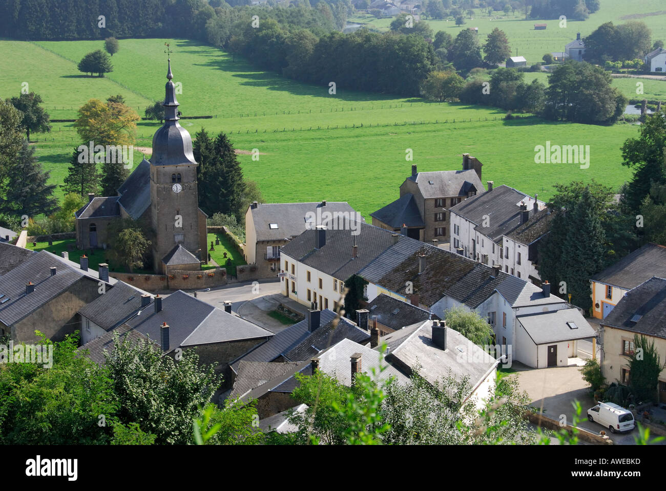 "Village near Florenville, Alsace" Stock Photo