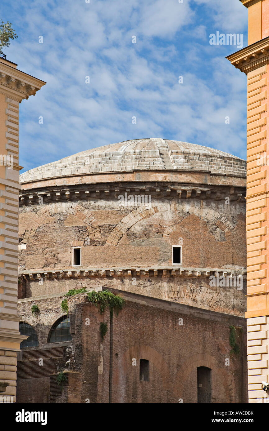 Exterior View Of The Dome Ofthe Pantheon Rome Italy Europe Stock Photo Alamy