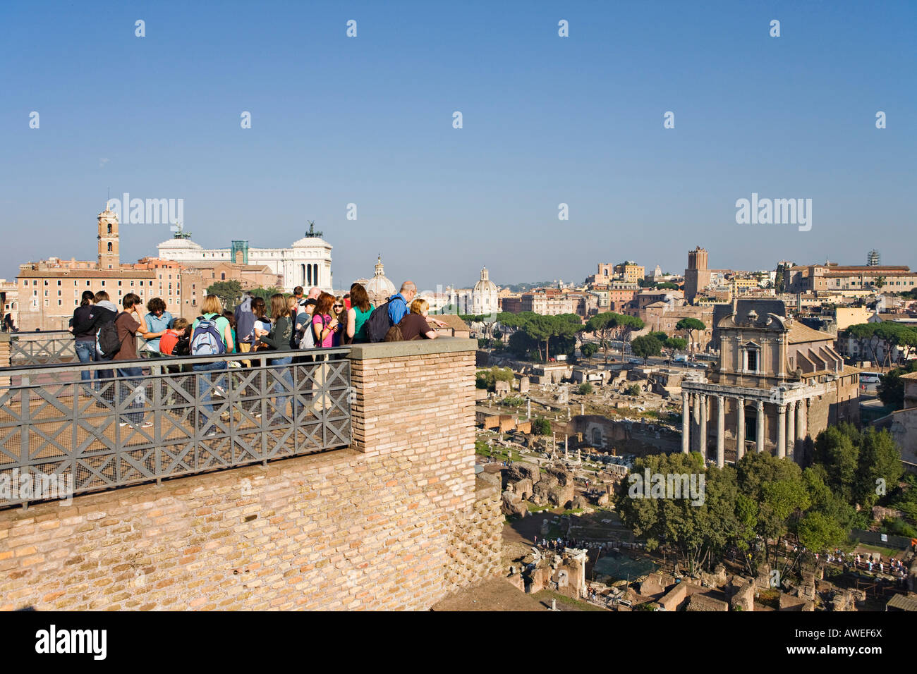 Viewing Platform Rome Forum Romanum (Roman Forum) as seen from a viewing platform on Palatine ...