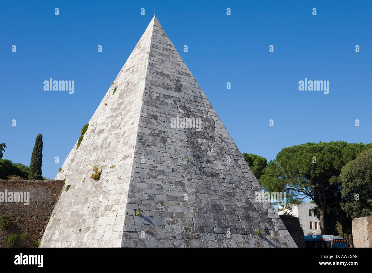Pyramid of Cestius, Rome, Italy, Europe Stock Photo