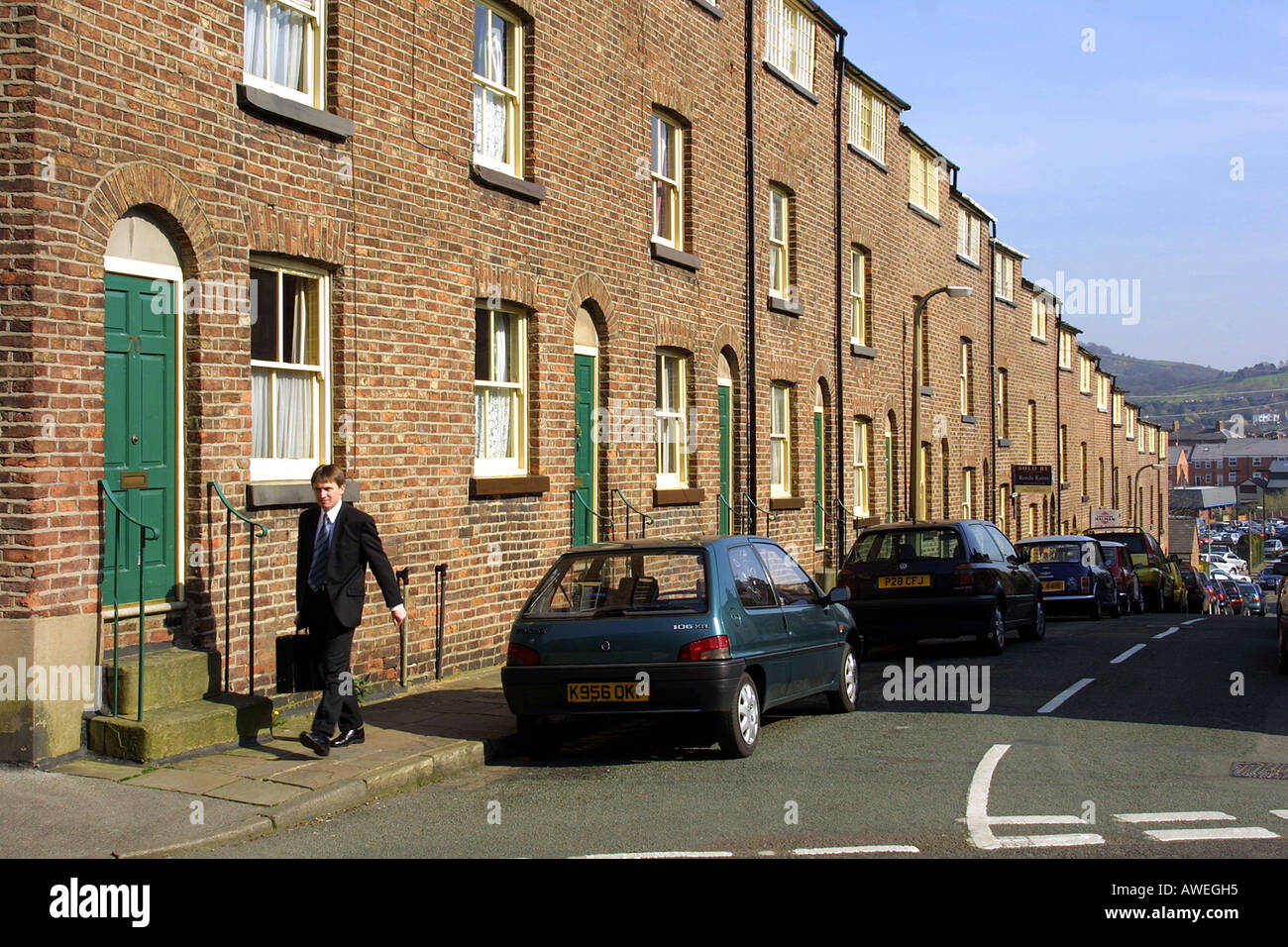 England Cheshire Macclesfield Paradise Street former silk weavers three