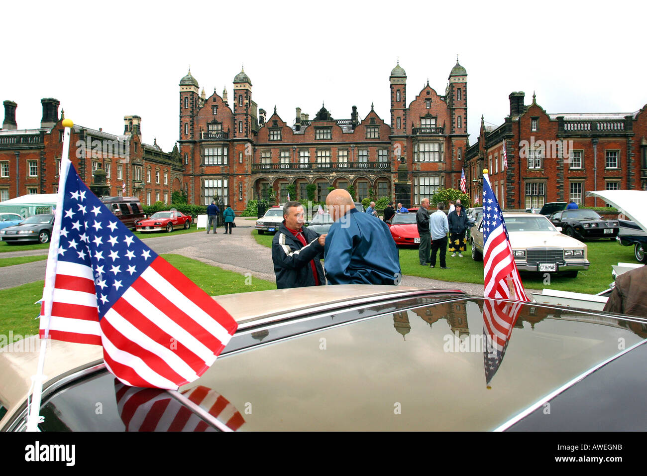 England Cheshire Macclesfield Capesthorne Hall Car Rally Stock Photo