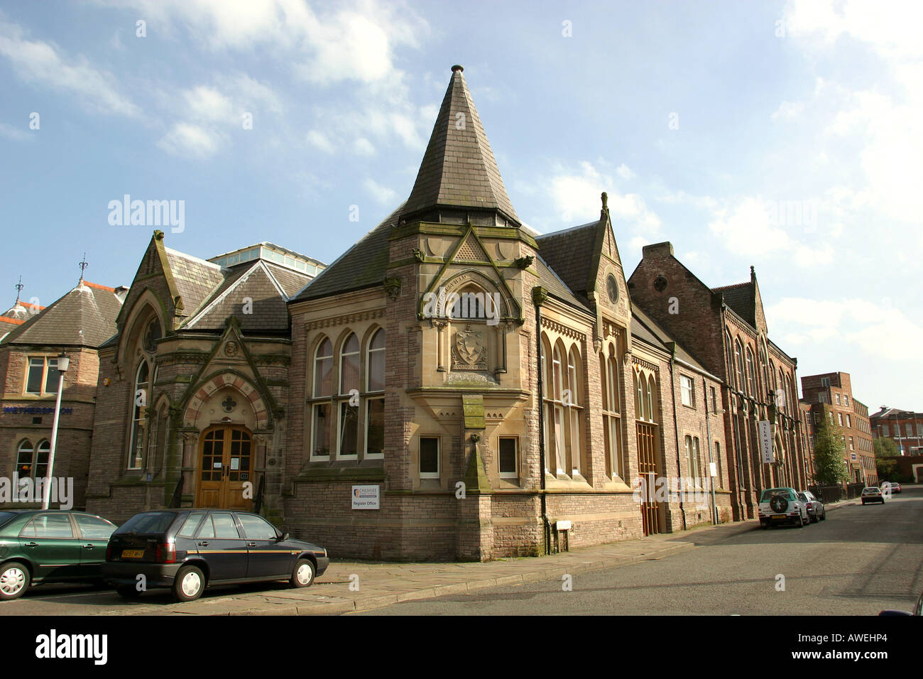England Cheshire Park Green Macclesfield Register office housed in Old Library Stock Photo