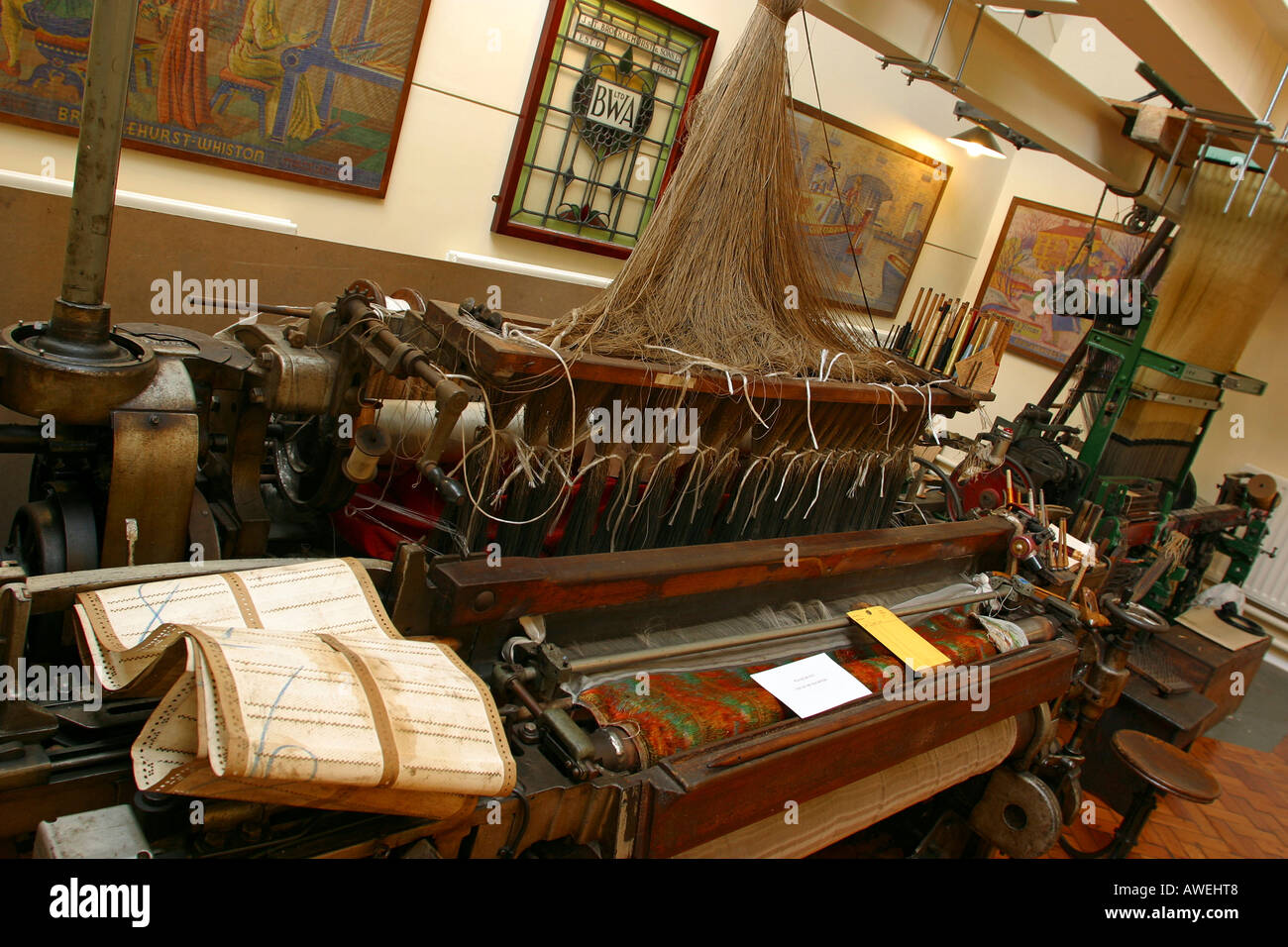 England Cheshire Macclesfield Silk Museum weaving looms Stock Photo