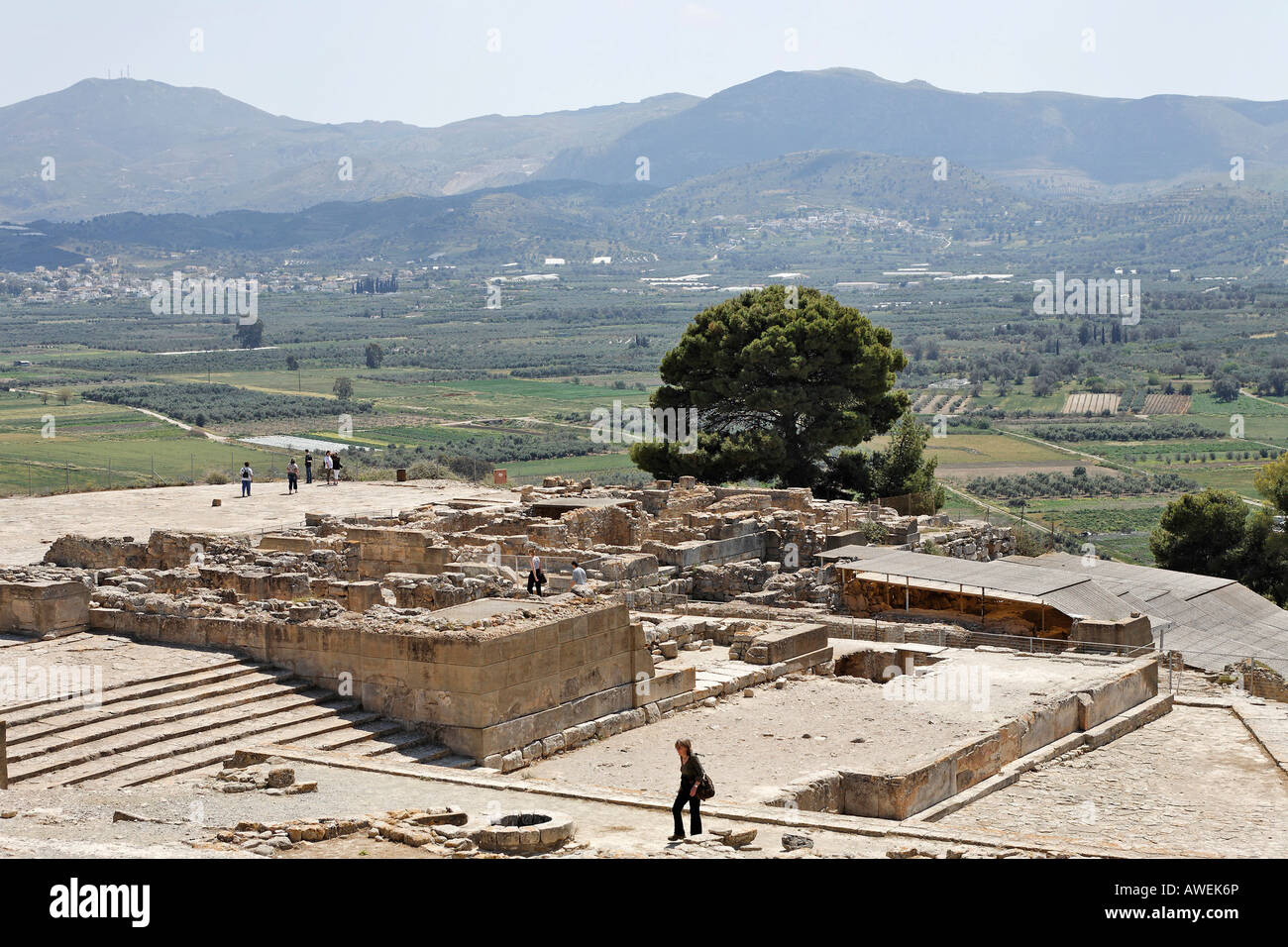 Steps, Phaistos Palace ruins from the Minoan period, Crete, Greece ...