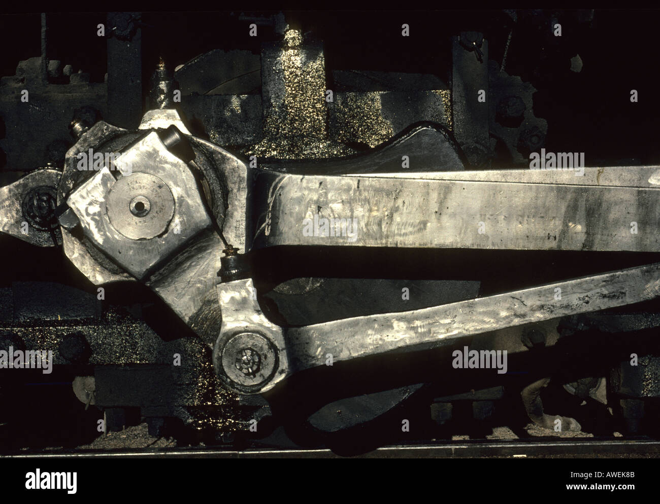 Train engine drive shaft Stock Photo Alamy