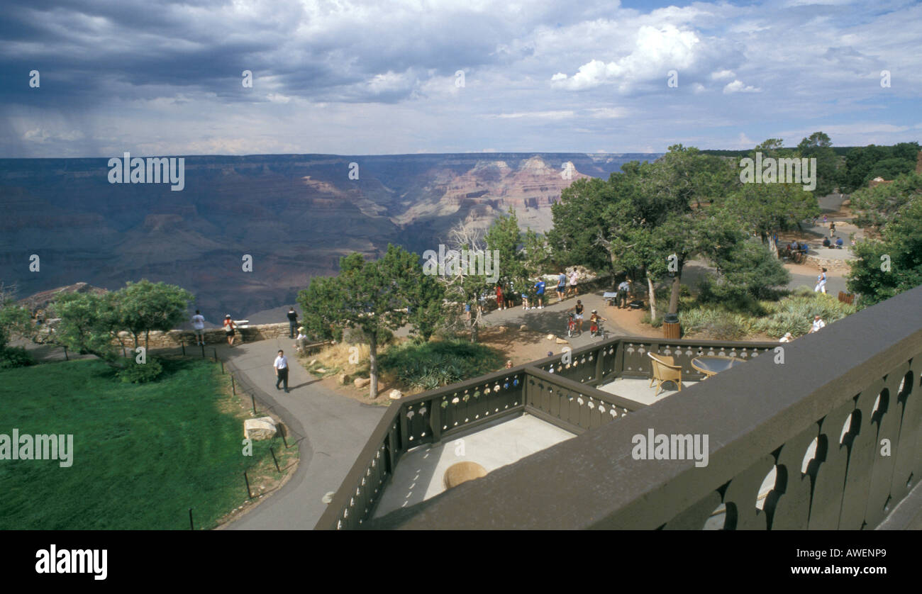 Grand Canyon - Arizona - USA View over the Canyon rim from El Tovar Hotel Stock Photo