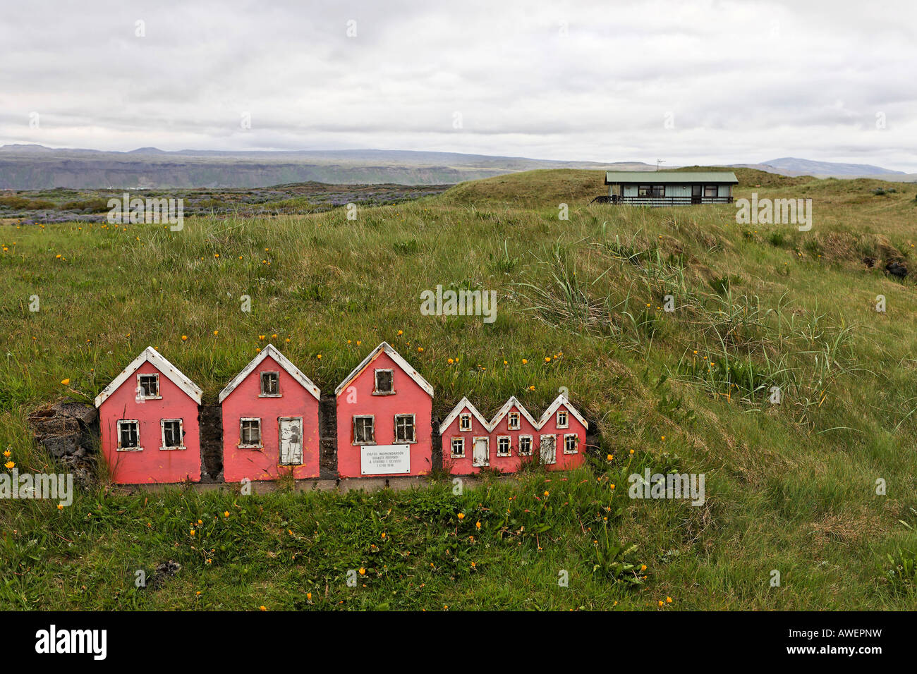Fairy houses, Selvogur, Iceland, Atlantic Ocean Stock Photo