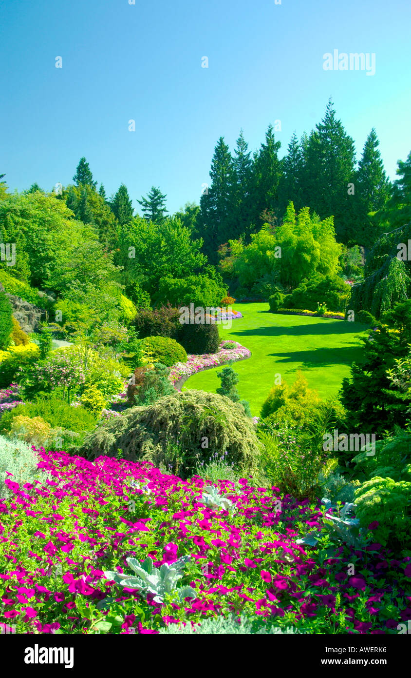 Formal botanical gardens at Queen Elizabeth Park in downtown Vancouver