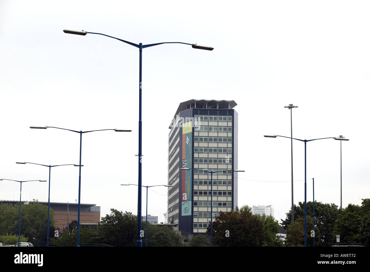 Street lights fill the sky at Five Ways junction in Birmingham Stock Photo 5406833 Alamy