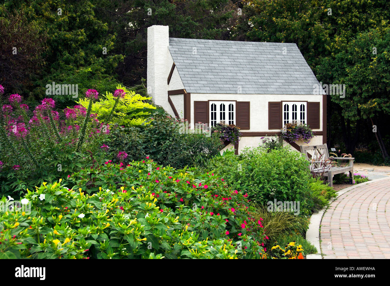 Grandma s Cottage in the flowers gardens of the English Gardens in