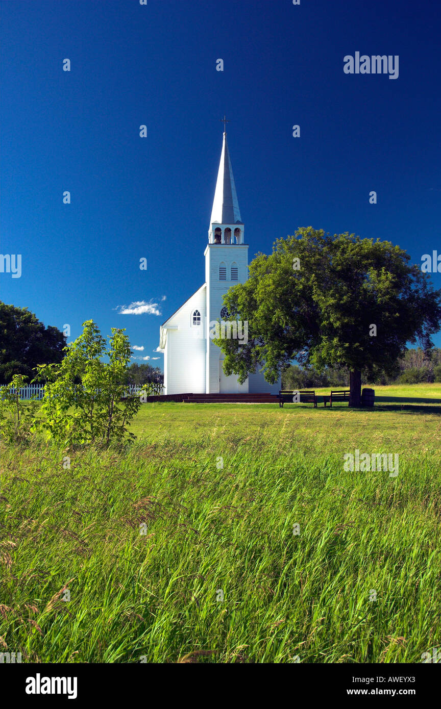 The historic St Antoine de Padoue Church at Batoche Saskatchewan Canada
