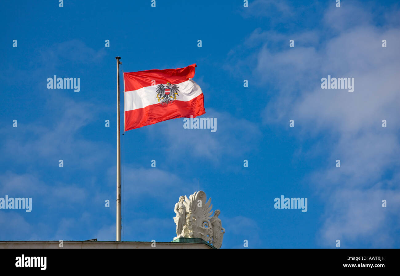 Flag of Austia Österreich Fahne Flagge Stock-Illustration
