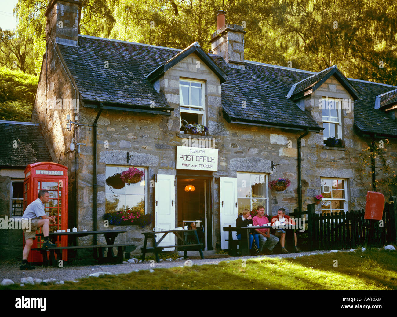 Post office and tearoom, Glen Lyon, Scotland, UK, Europe Stock Photo