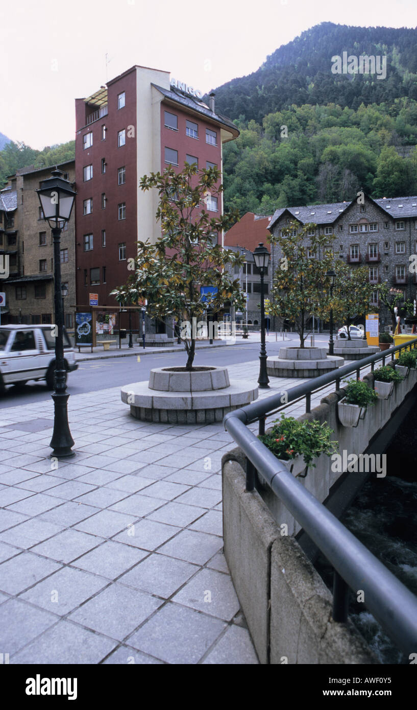 Street view in Andorra la Vella Andorra Stock Photo
