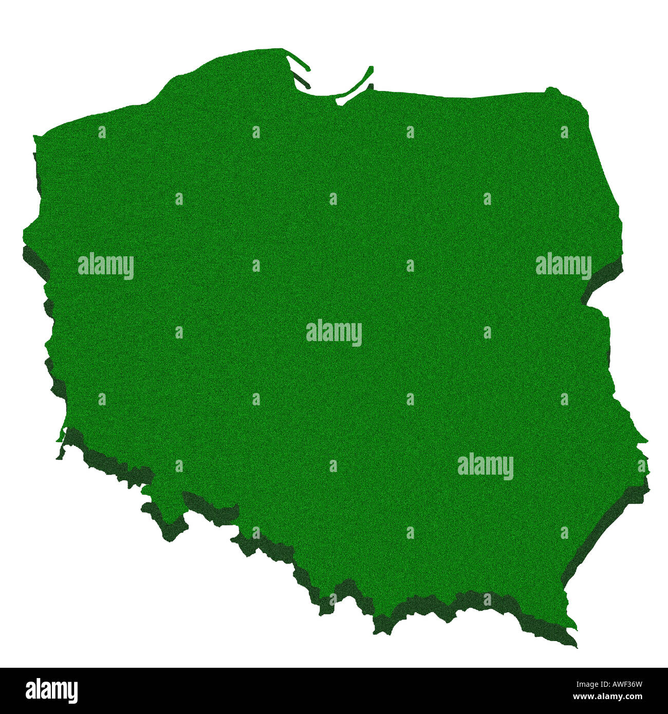 Outline map of Poland Stock Photo - Alamy