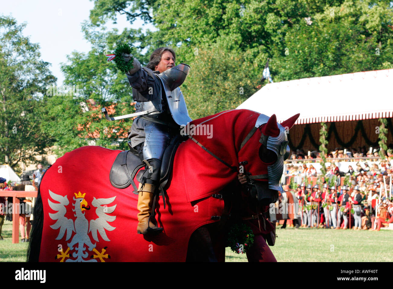 Medieval games during the Landshut Wedding historical pageant, Landshut, Lower Bavaria, Bavaria, Germany, Europe Stock Photo