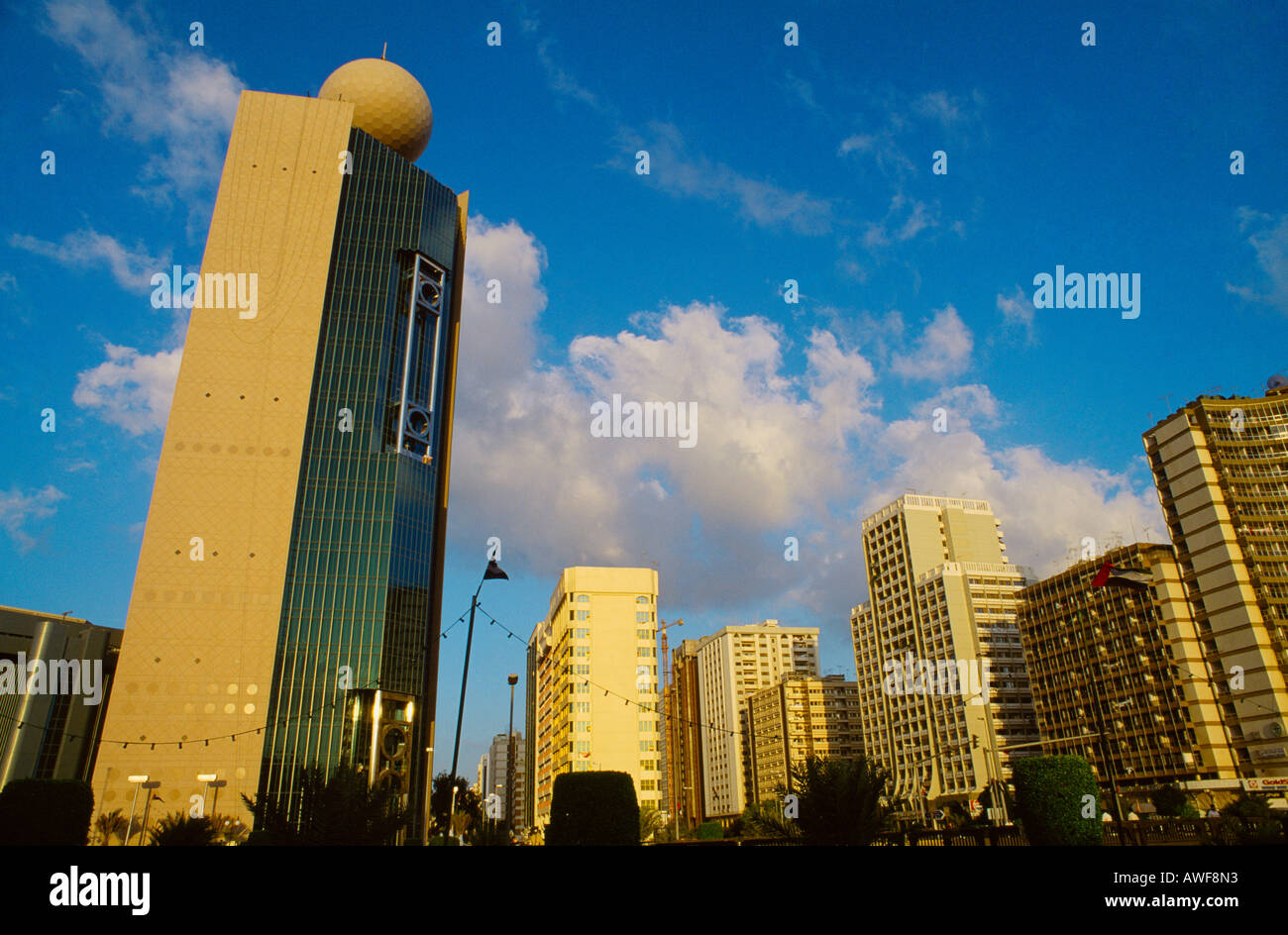 Abu Dhabi UAE Etisalat Building telephone Exchange Stock Photo Alamy