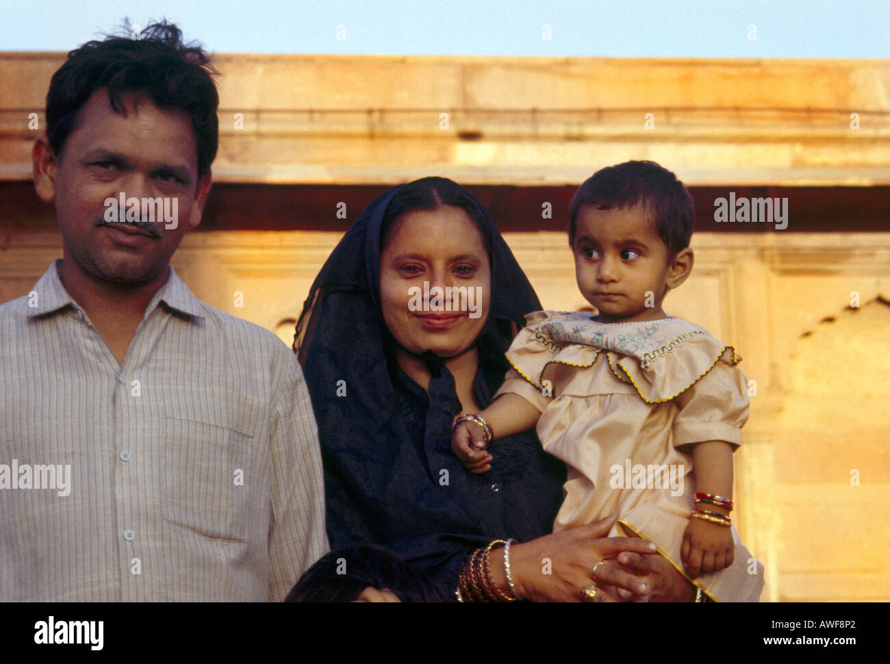 Delhi India Jami Masjid Mosque Man Woman And Child Stock Photo - Alamy