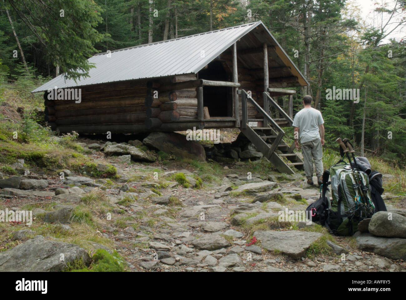 The Log Cabin In The White Mountain National Forest New Hampshire