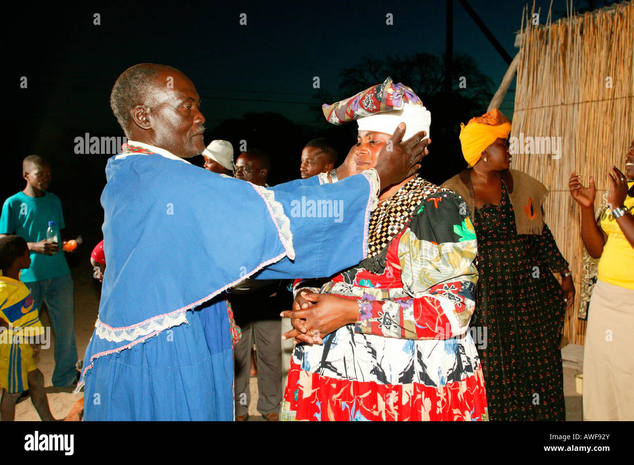 Faith healer, Pentecostal community, Sehitwa, Botswana, Africa Stock Photo
