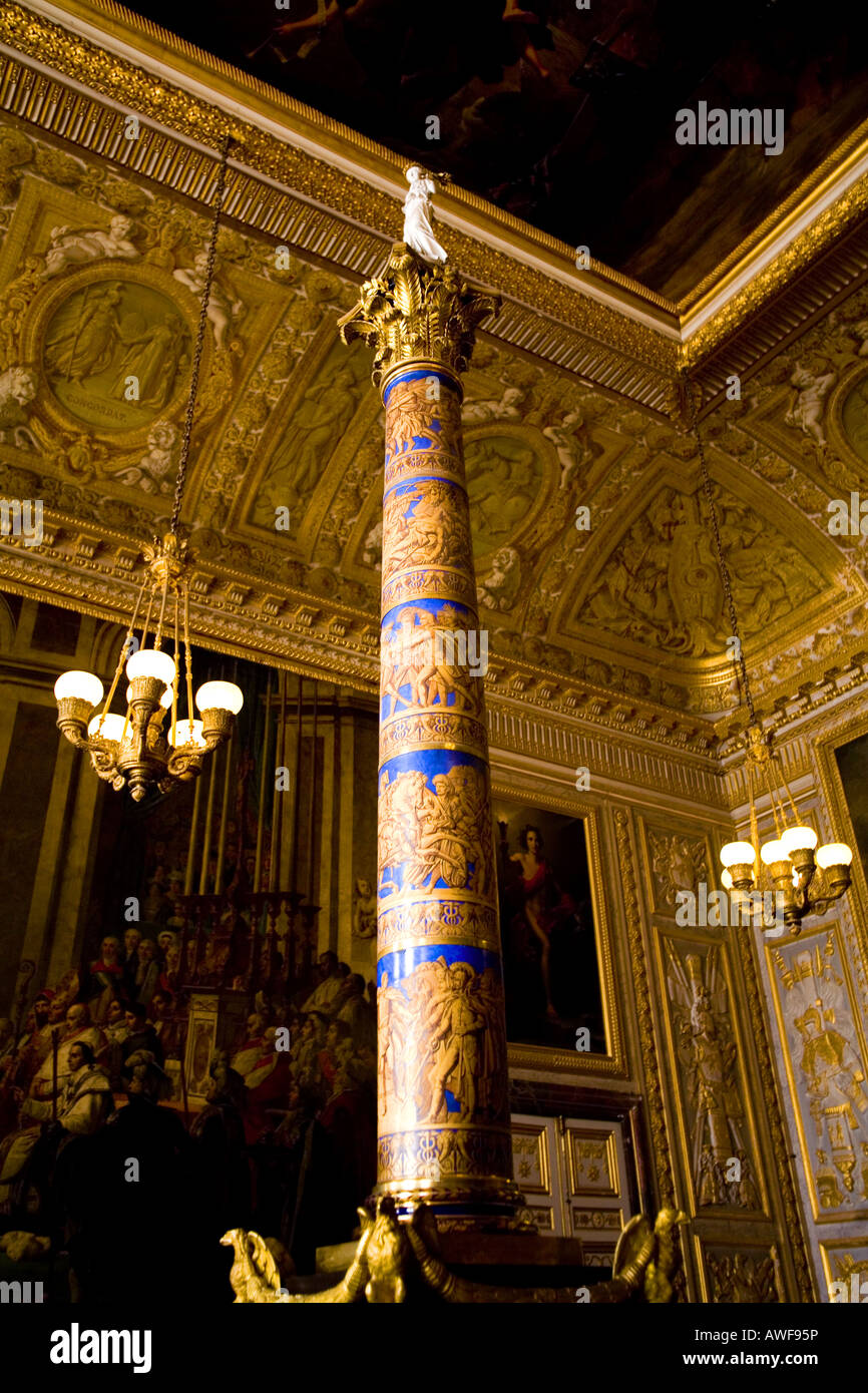 Detail of Marie Antoinette's bedroom, Palace of Versailles, France Stock Photo