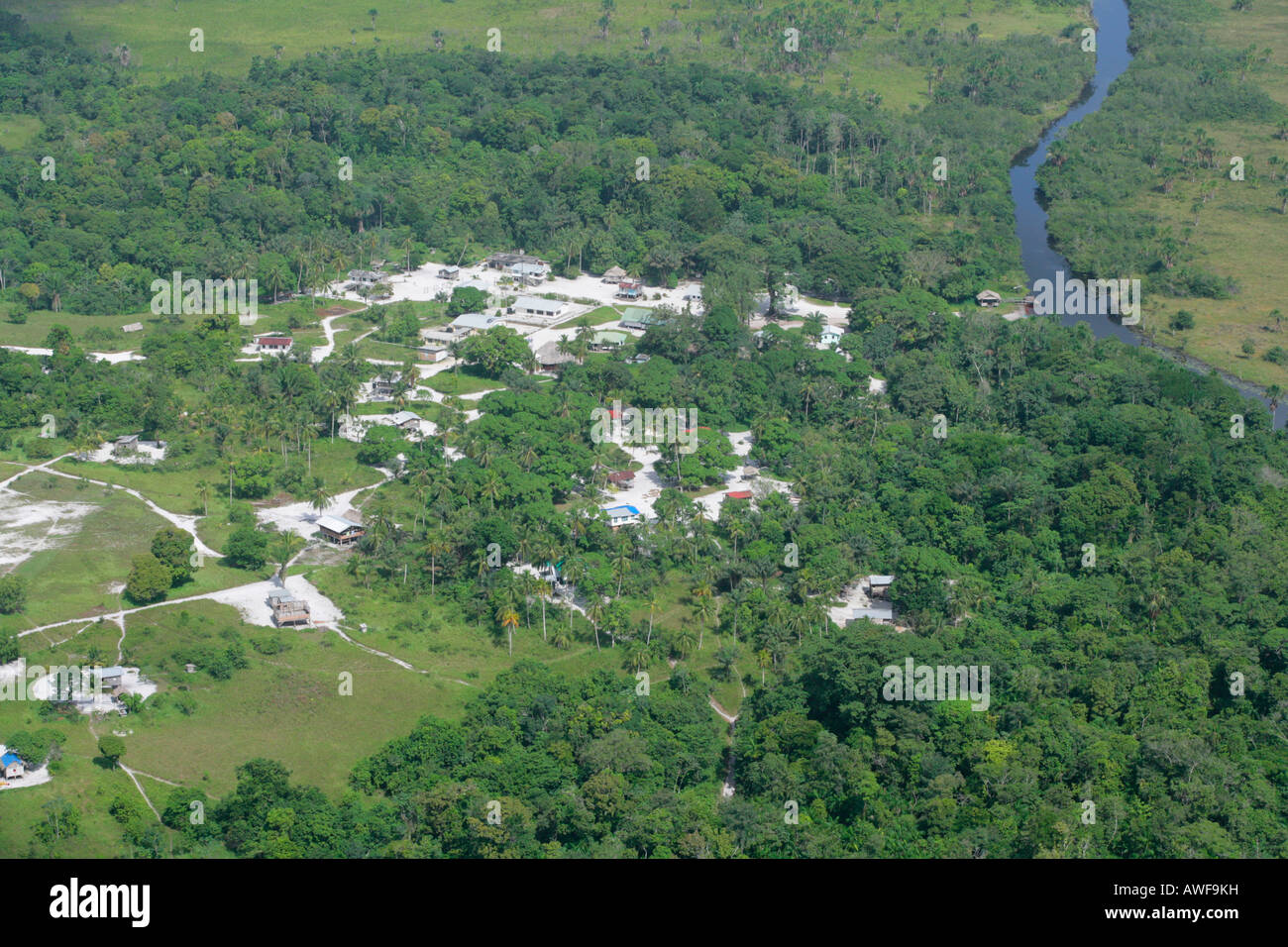 New housing development in the rainforest, Guyana, South America Stock Photo