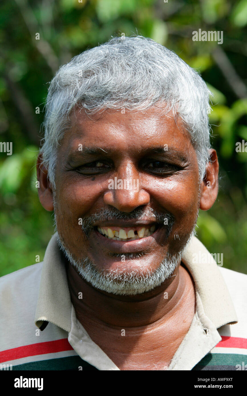 Portrait of a man, Indian descent, Guyana, South America Stock Photo