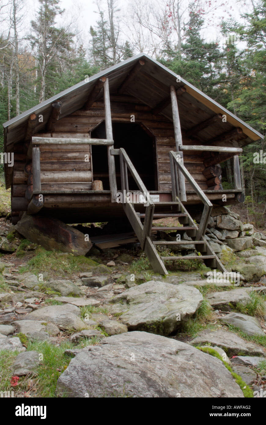 The Log Cabin In The White Mountain National Forest New Hampshire
