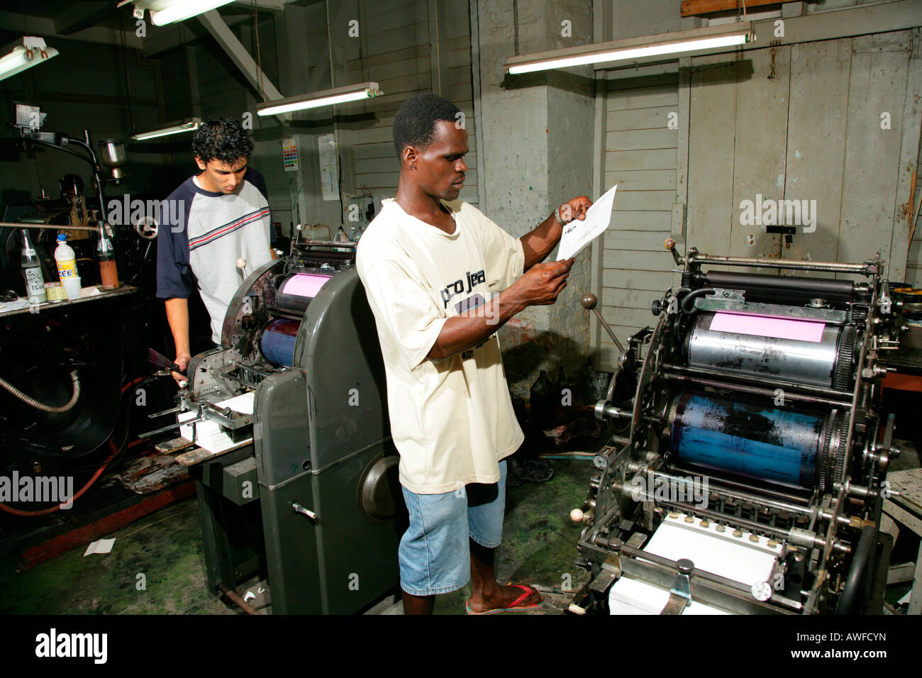 The Catholic Standard's printing office in Georgetown, Guyana, South America Stock Photo