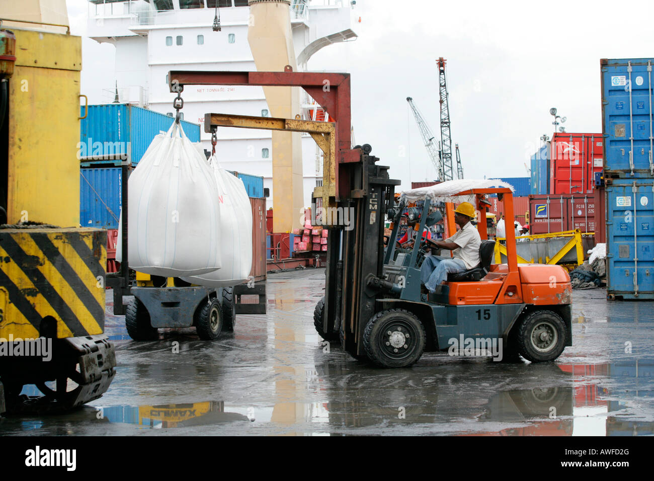 Container Loading Rice Loading industrial rice at a container port, John Fernandes ...