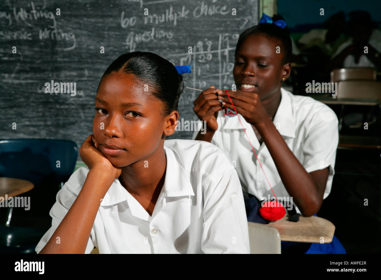 Girls at a training centre for young women in New Amsterdam, Guyana