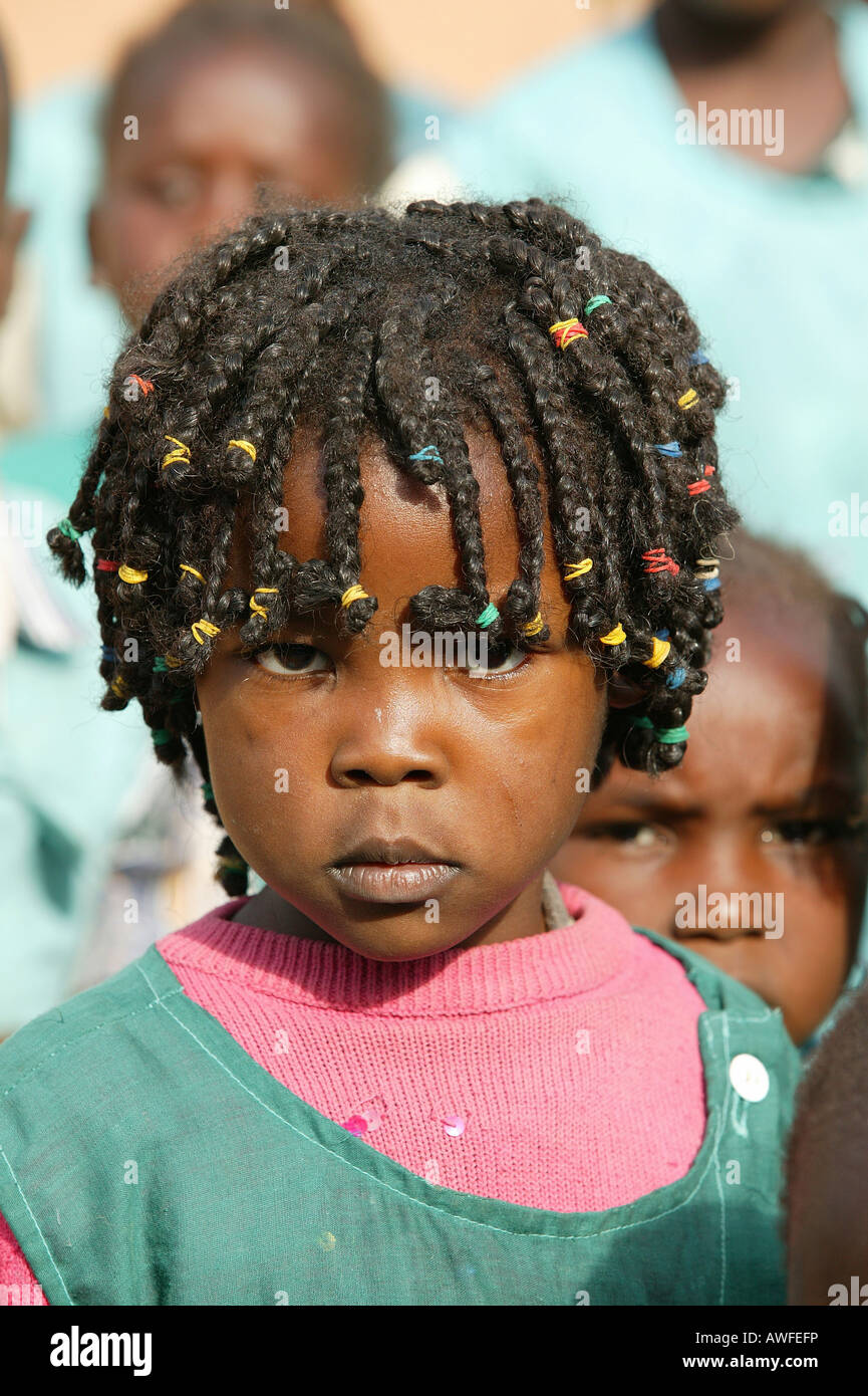 Girl with braids in her hair, Cameroon, Africa Stock Photo - Alamy