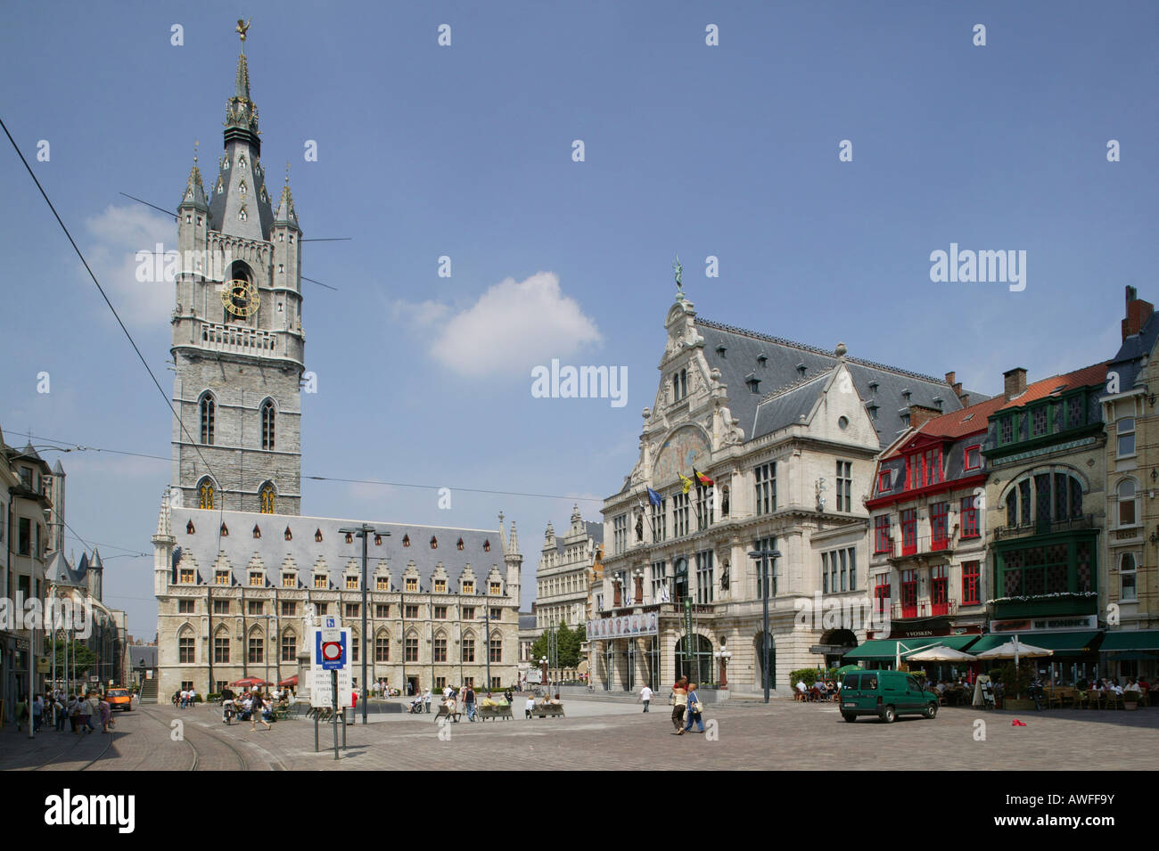 Belfried (belfry), Ghent, East Flanders, Belgium, Europe Stock Photo