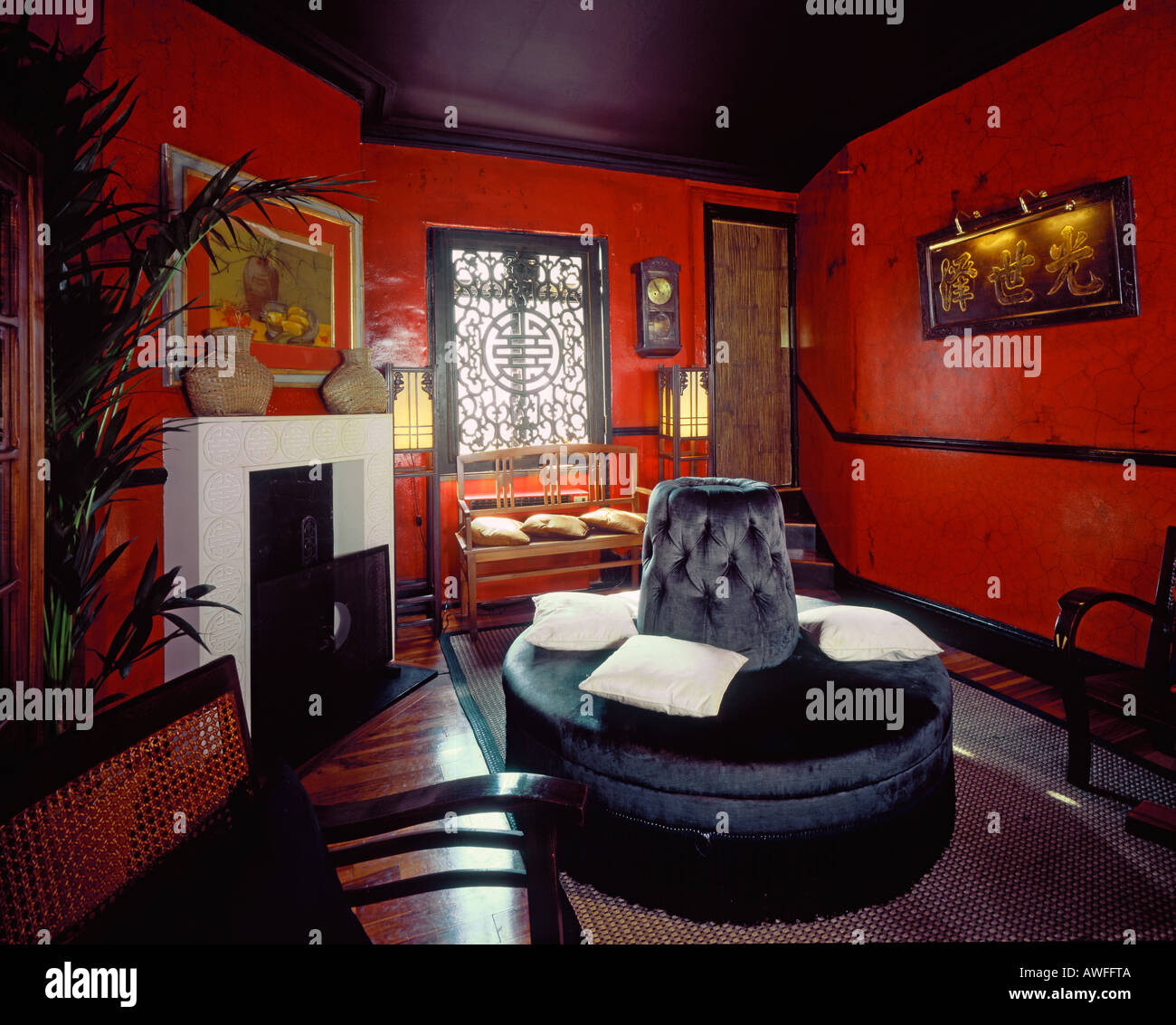 3rd floor small room, Bambou restaurant, London Stock Photo