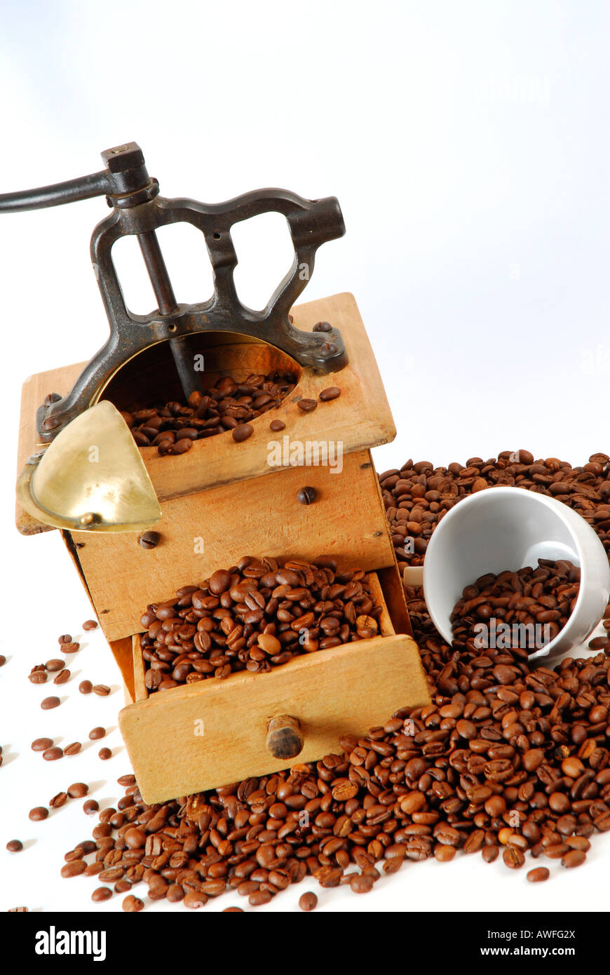 Antique coffee grinder Stock Photo