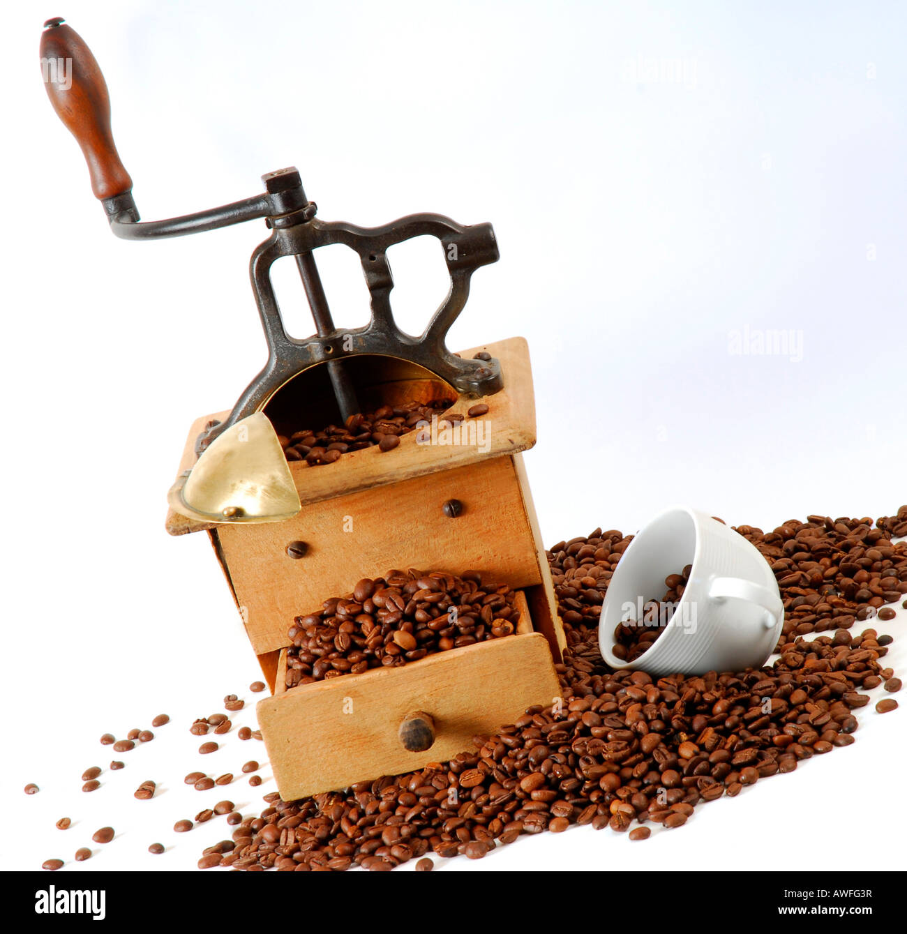 Antique coffee grinder Stock Photo