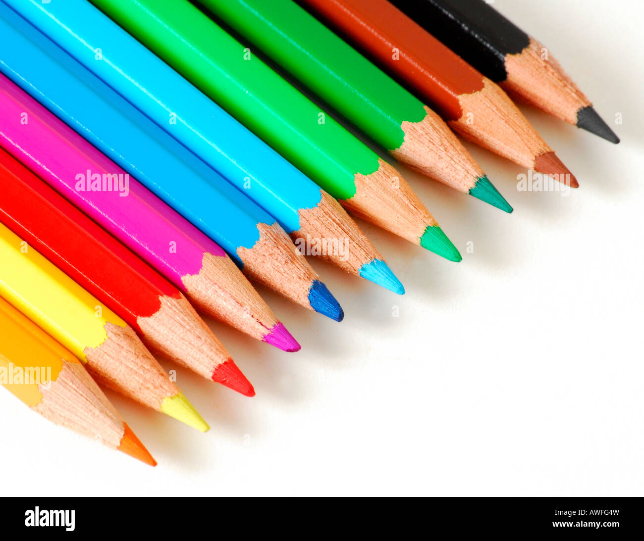 Coloured pencils Stock Photo